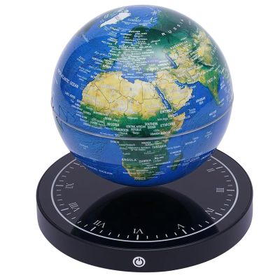 6" Magnetic Levitation Floating Globe with 7 Color LED Lights, Rotating Anti-Gravity World Map for Home & Office Decor, Educational Gift and Cool Tech Gadget