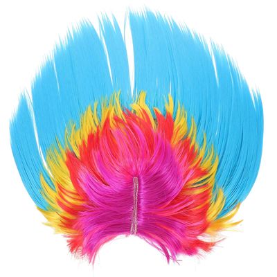 GARIOUANS Colorful Punk Cockscomb Wig for Men Masquerade Party Cosplay Halloween Costume Accessory Random Color Random Color