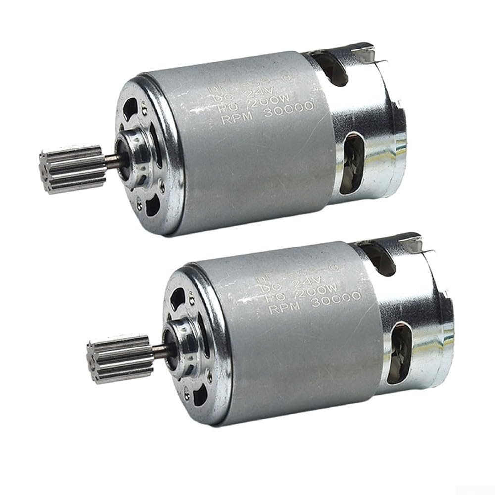 24V Electric Motor for Ride On Cars, 555-C 30000RPM 10T Motor, Compact 38mm Diameter High-Speed Engine for Children's Powered Wheel DIY(30000RPM 10T)