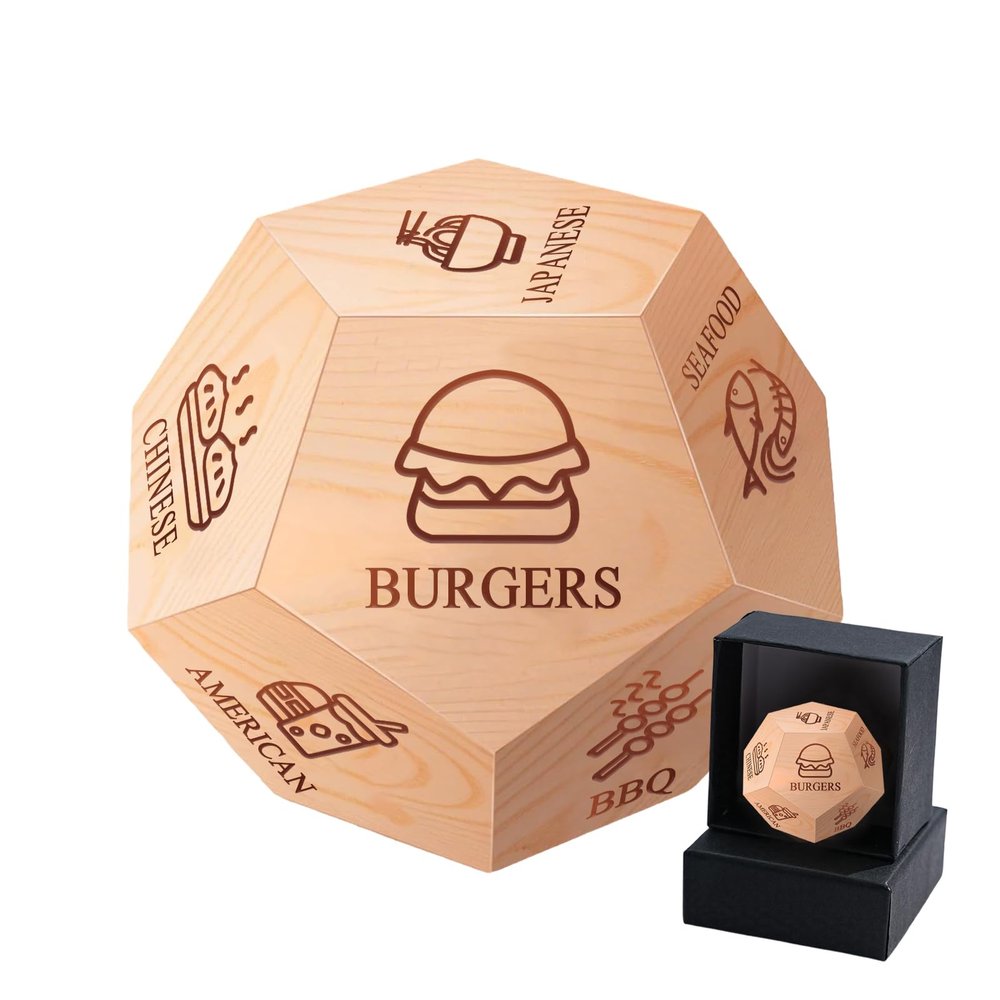 Apeso Valentine's Day Gifts for Him and Her - Couples Gift for Him Her - Anniversary Birthday Wedding Gifts for Men Women Girlfriend, Date Food Dice (Food Dice)