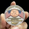 2025 Last Lincoln Penny Tribute Coin - Final Cent Commemorative Challenge Coin with American Eagle & Flag Motif (Set of 2/3/5 Pieces) - Historical Collectible Gift for Coin Enthusiasts Buffs (1pcs) view 3