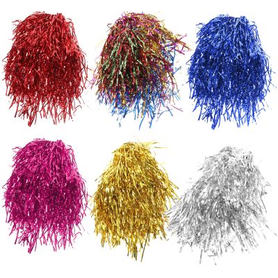 Kisangel 6Pcs Colorful Cosplay Wigs Foil Tinsel for Costume Party and Masquerade, Multi-Color Synthetic Hair Wigs Set for Holiday Dress-Up and Performance
