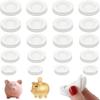 Didiseaon 20PCS 5 Sizes Piggy Bank Stoppers Replacement Silicone Round Saving Box Plugs 28Mm to 36Mm Hole Cover Silicone Seal for Coin Banks and Storage Jars (White, 4Pcs/Each Size) view 1