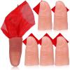 Abaodam 6Pcs Magician Finger Sleeves Set with Supple Finger Covers and Silk Scarves for Conjure Props, Trick Props for Illusion Kits, Suitable for Performer Tricks and Fingertip view 1