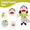 Family Hand Puppets for Kids - 16 Inch Soft Plush Mom Puppet with Movable Mouth, Interactive Pretend Role-Play for Storytelling & Teaching, Classroom, Preschool Toddlers, Birthday Gifts view 2