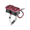 Aluminum 7075-T6 Alloy+316 Stainless Steel Dual 40X28mm Cooling Fan Ajustable for 56-70 Series Motor - Red view 1