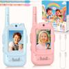 Kids Video Walkie Talkies 2 Pack, Rechargeable with HD Screen & 4 Voice Changers, Long Range Two-Way Radios Toys for Indoor-Outdoor Camping, Gifts for Boys Girls Ages 3-8 (Blue/Pink) view 1