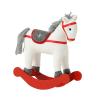 Christmas Rocking Toy Desk Ornament Seasonal Celebration Lightweight Multifunctional 9x3x10.2inch Wooden Base- Red White view 2