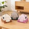 1:12 Scale Miniature Camping Tent,Realistic 7.2 Inch Dollhouse Tent,Handcrafted Diorama Display,Photography Prop & Miniature Gift for Collectors (Pink) view 2