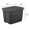 AIXISTL 8-Pack 18-Gallon Plastic Storage Bins - Heavy Duty Stackable Containers with Secure Snap-On Lids for Garage, Basement or Closet Organization, Space-Saving Design (Gray) view 2