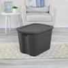 AIXISTL 8-Pack 18-Gallon Plastic Storage Bins - Heavy Duty Stackable Containers with Secure Snap-On Lids for Garage, Basement or Closet Organization, Space-Saving Design (Gray) view 3