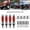4Pcs RC Shock Absorbers, 64mm Aluminum Alloy Shock Absorber Oil Damper Adjustable Remote Control with Shock Mount Red view 3