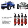 4Pcs RC Shock Absorbers, 64mm Aluminum Alloy Shock Absorber Oil Damper Adjustable Remote Control with Shock Mount Red view 4