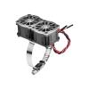 Aluminum 7075-T6 Alloy+316 Stainless Steel Dual 40X28mm Cooling Fan Ajustable for 56-70 Series Motor - Silver view 1