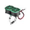 Aluminum 7075-T6 Alloy+316 Stainless Steel Dual 40X28mm Cooling Fan Ajustable for 40-56 Series Motor - Green view 1