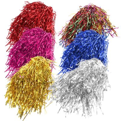 ERINGOGO 6Pcs Foil Tinsel Cosplay Wigs Colorful Masquerade Party Hair Wigs for Fashionable Costume Dress-Up Accessories