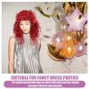 ERINGOGO 6Pcs Foil Tinsel Cosplay Wigs Colorful Masquerade Party Hair Wigs for Fashionable Costume Dress-Up Accessories view 4