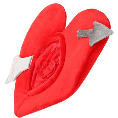 Abaodam Love Heart Headdress ValentineS Day Photo Prop Party Hat for Women Creative Heart-Shaped Cupid Cosplay Accessory Wedding and Couple Party Supplies