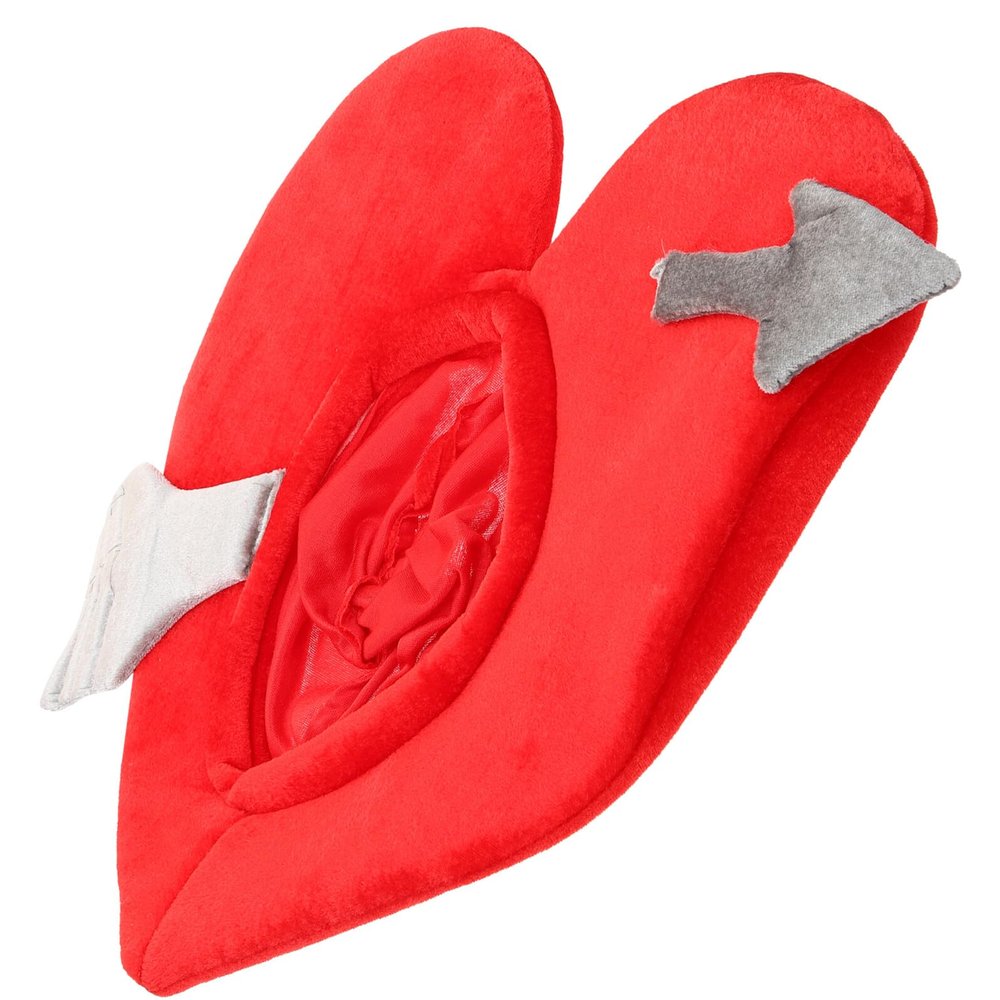 Abaodam Love Heart Headdress ValentineS Day Photo Prop Party Hat for Women Creative Heart-Shaped Cupid Cosplay Accessory Wedding and Couple Party Supplies