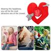 Abaodam Love Heart Headdress ValentineS Day Photo Prop Party Hat for Women Creative Heart-Shaped Cupid Cosplay Accessory Wedding and Couple Party Supplies view 2