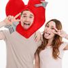 Abaodam Love Heart Headdress ValentineS Day Photo Prop Party Hat for Women Creative Heart-Shaped Cupid Cosplay Accessory Wedding and Couple Party Supplies view 3