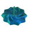 3D Printed Expanded Sensory Star with Handle, Custom Dual/Tri/Quad-Color Printing,Dual Motion Hypnotic Spiral for ADHD Focus & Stress Relief,Office Desktop Fidget Toy (Blue-Green, M-19 Rings) view 1