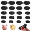 20 Pcs Rubber Piggy Bank Plugs Replacement, Black Round Saving Box Stopper, Assorted Sizes Money Pot Bottom Cover for Plaster Doll Coin Bank view 1