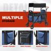 Stroller Wagon for 2 Kids, Baby Wagon Stroller for 2 Seaters, All-Terrain Kids Wagon with Canopy, Parent Organizer, Adjustable Handle & Pull Bar for Infants and Toddlers (Blue) view 3