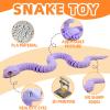 5pcs 18inch 3D Printed Snake Toy,Flexible Articulated 3D Printed Animal Fidget ADHD Snakes Toy,Kids Adults Collectors Desk Decor Toys (STL5-Silvery/Purple/White/Golden/Red Gold) view 2