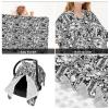 Muishi Black and White Music Baby Car Seat Canopy Nursing Cover for Newborn Car Seat Breastfeeding Covers Blanket Newborn Shower Gift view 2