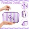 BUZCOZY Empty Mahjong Tiles Bag with 4 Pcs Acrylic Mahjong Line Finder Cards Thickened American Mahjong Rack Bags for Game Party Travel Gatherings Accessories 9.4 x 6.1 x 3.1 in Purple view 3