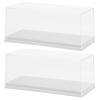ERINGOGO 64 Scale Car Model Display Cases with White Base Acrylic Showcase Boxes Dustproof Storage for Collectible Vehicles and Miniature view 1