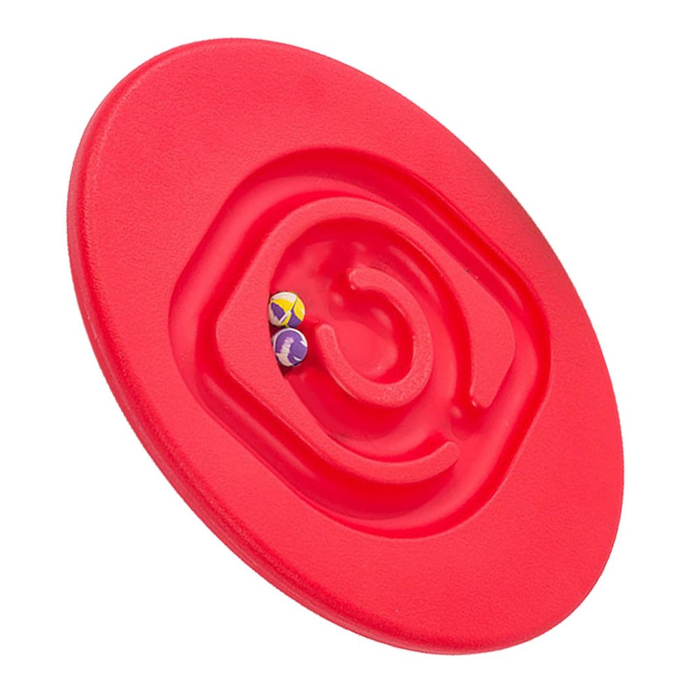 Cryfokt Indoor Outdoor Rocking Snail Seesaw Balance Board with 2 Elastic Balls, Safe and Durable Sensory Training Rocking Board, Coordination & Balance Training Equipment (Red)