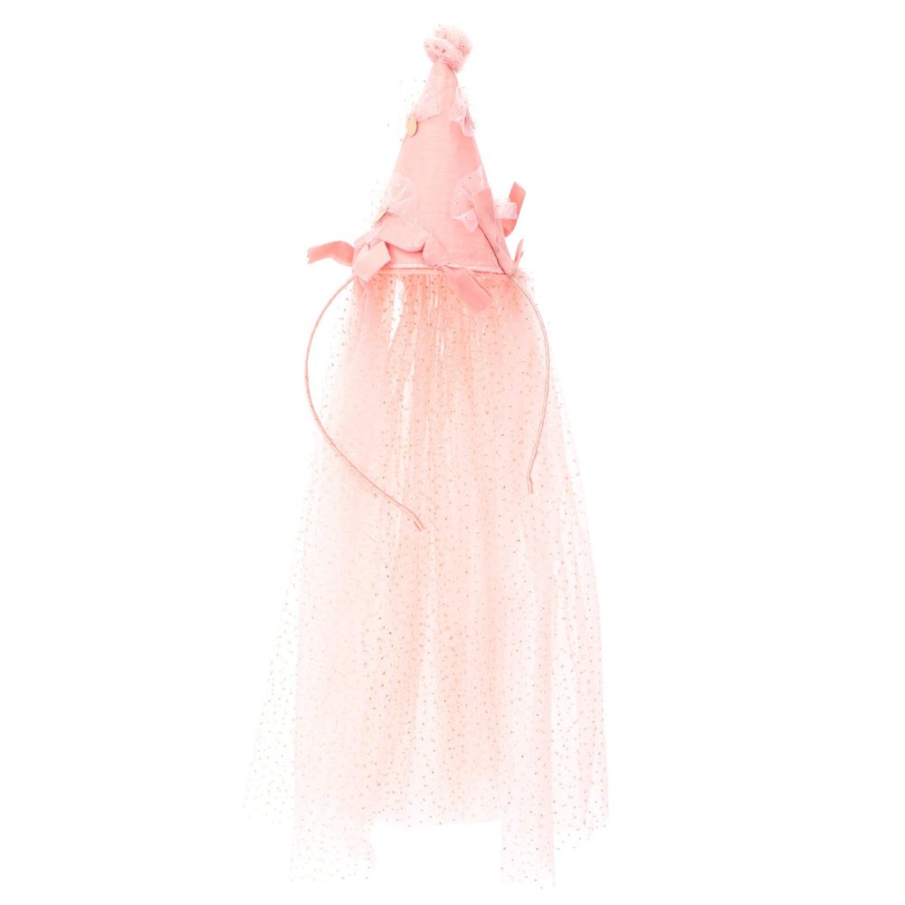 Abaodam Birthday Headband Party Hair Accessory Pink Princess Style Birthday Hat Hairband for Celebration