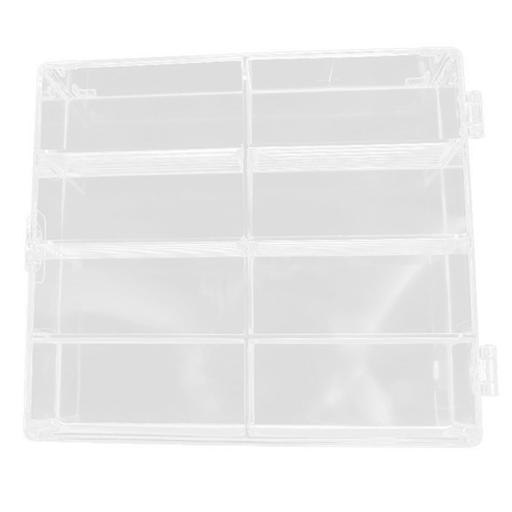 Abaodam Plastic Model Display Case for Car Models, 8-Compartment Dustproof Organizer Box with Door, 19.54.417Cm, Collectible Figurine Storage Showcase for Home and Display