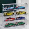Abaodam Plastic Model Display Case for Car Models, 8-Compartment Dustproof Organizer Box with Door, 19.54.417Cm,  Collectible Figurine Storage Showcase for Home and Display view 3