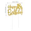 NAMOARLY Happy Birthday Cake Topper and Party Cake Pick Set Gold 18Th Birthday Decoration Star-Shaped for Anniversary and view 2