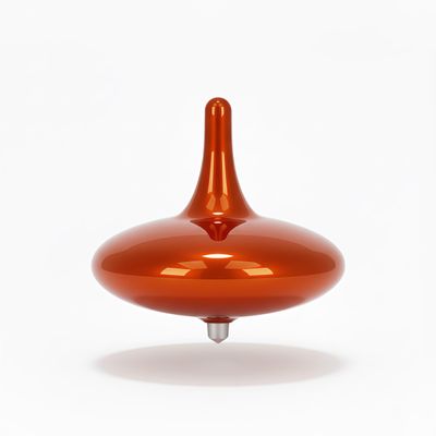 Electric Spinning Top, 6+ Hours Endless Spinning, LED Light Show, The Dreamer Spinning Top, Timer-Enabled Design, Unique Gift for Adults(Ignition Orange) (Without Base)