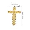 BRIGHTFUFU Plastic Cross Necklace for Halloween Cosplay Men Women, Gold Color Cross Charm Pendant, Lightweight Dress-Up Accessory for Costume Parties and Role Play view 2