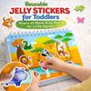 QUOKKA Jelly Sticker Books for Toddlers 1-3, 10 Animal Topics, 40+ Large Thick Reusable Stickers, Waterproof Washable Toddler Activity Busy Book, Learning Toys for Shapes Colors Matching Animals view 2