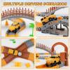 Magickidz 230+ PCS Construction Tracks Toy for Kids - DIY Engineering Building Set with Excavator, Dump Truck, Best Birthday Gift for Boys 3 4 5 6 7 Years Old, Flexible Race Car Track Playset view 4