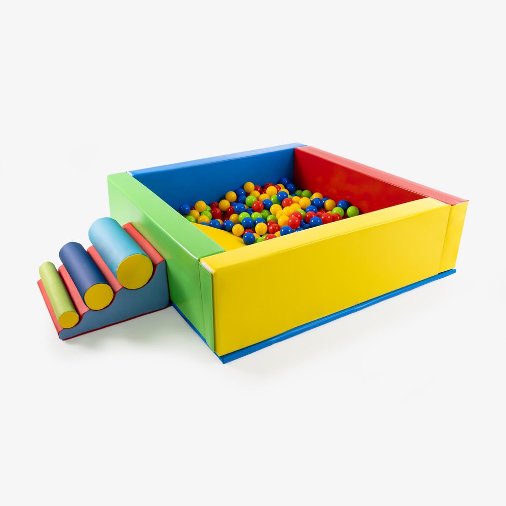Montibloom Soft Foam Ball Pit for Kids Modern Round Ball Pit for Toddlers (Colorful, 53 x 53 x 18 inches)