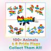 Gaynimals Articulated Rainbow Fox Fidget Toy  3D Printed Sensory Desk Pet  Stress Relief & Calming Tool for Adults & Teens  Bushy Tailed Pride Figure (1 Pack, Gift Boxed) view 3