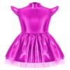 Fldy Girls Outerspace Robot Outfit Alien Costume Ruffle Sleeve Metallic Dresses for Halloween Cosplay Hot Pink 16 Years view 3