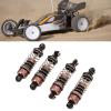 4PCS Shock Absorber for 1/18 RC Car, Aluminum Alloy Damper Suspension, CNC Machined Adjustable Height Oil Shock Absorber with Finish, High Strength Vibration Reduction for view 4