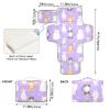 DUOBU Portable Diaper Changing Pad Foldable Baby Changing Mat with Built-in Pillow Waterproof Changing Pad for Newborn Girls Boys Cute Cats view 4