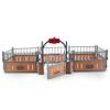 DAGLLGEW Horse Stable Playset Fence 17.3x7.9x5.9'' Realistic Plastic Horse Barn Playset Fence Imaginary & Creative Educational Toys Accessories for Lovers view 1