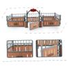 DAGLLGEW Horse Stable Playset Fence 17.3x7.9x5.9'' Realistic Plastic Horse Barn Playset Fence Imaginary & Creative Educational Toys Accessories for Lovers view 3