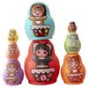 DAGLLGEW Russian Dolls for Kids, 8PCS Stackable Nesting Dolls for Toddlers, Wooden Cute Russian Nesting, Educational Cartoon Matryoshka Doll for Boys Girls (Random Color) view 1