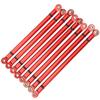 8Pcs Chassis Aluminium Alloy Link Rod, RC Link Rod Accessory, Upgrade Metal Parts for SCX10 1/10 Scale 313mm Wheelbase RC Crawler Car, Includes 115mm 125mm 130mm Length Rods with 7 (Red) view 2